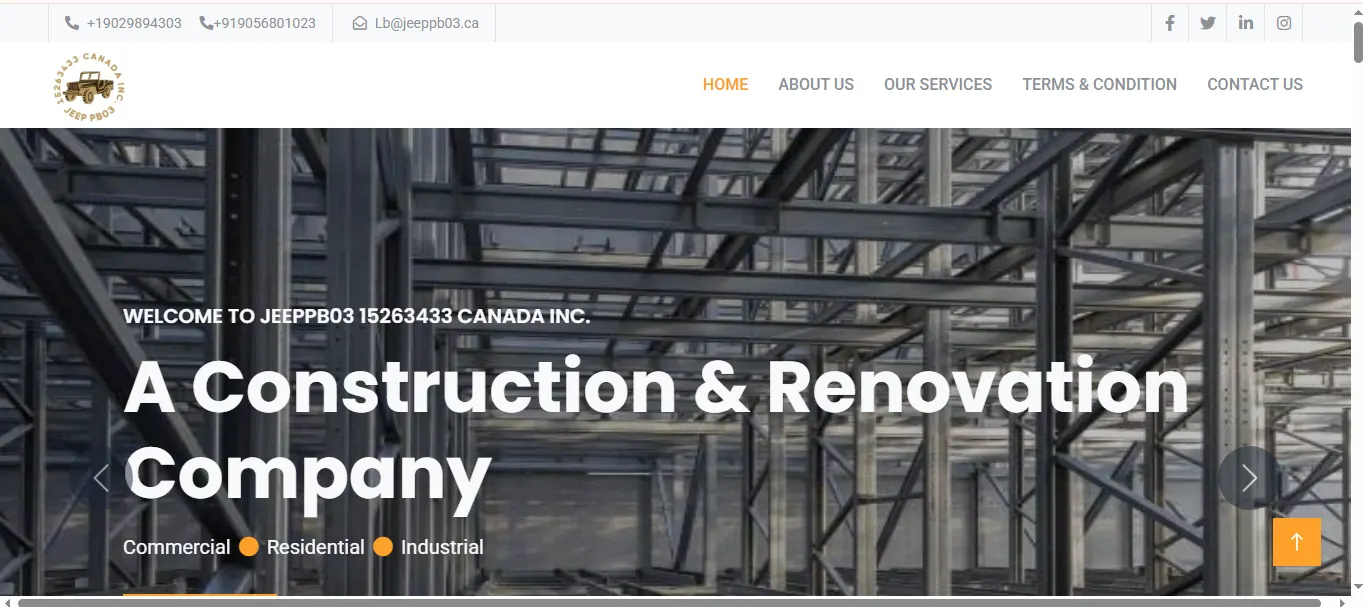 Canada construction website