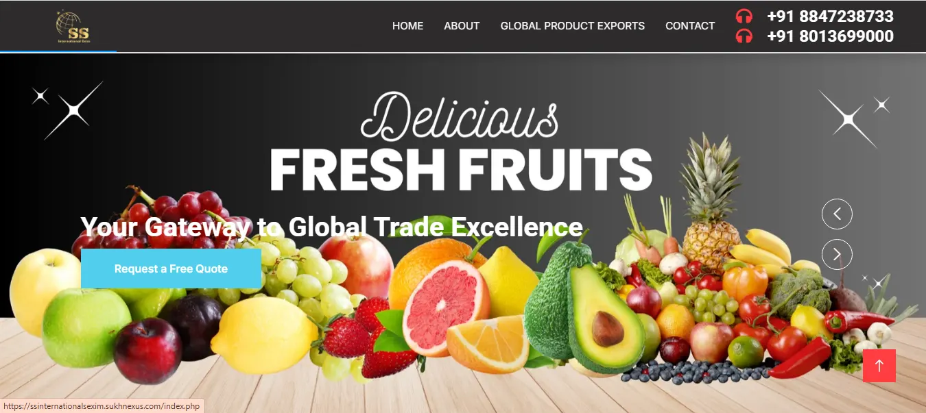 Import export food website